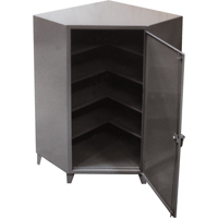 Armoires de coin, Acier, 4 Tablettes, 72" h x 48" la x 24" P, Gris Les Fournitures Industrielles Méga
