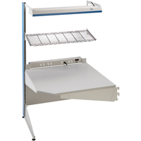 Postes de travail modulaires ergonomiques - Exemples de configurations - A-SC Ajouts de coin &agrave; un c&ocirc;t&eacute;, 36" la x 28" p x 84" h, Ajout de coin &agrave; un c&ocirc;t&eacute; Les Fournitures Industrielles Méga