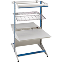 Postes de travail modulaires ergonomiques - Exemples de configurations - A-DC Ajouts de coin &agrave; deux c&ocirc;t&eacute;s, 36" la x 56" p x 84" h, Ajout de coin &agrave; deux c&ocirc;t&eacute;s Les Fournitures Industrielles Méga