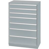 Armoires de rangement avec tiroirs, 7 tiroirs, 40-1/4" la x 22-1/2" p x 59-1/2" h, Gris Les Fournitures Industrielles Méga