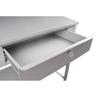 Open Floor Style Shop Desk, 34-1/2" W x 30" D x 53" H, Grey Les Fournitures Industrielles Méga