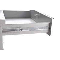 Cabinet Style Shop Desk, 34-1/2" W x 30" D x 53" H, Grey Les Fournitures Industrielles Méga