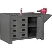 Stationary Workstation, Steel Surface, 60-1/8" W x 24-1/4" D x 36-1/4" H Les Fournitures Industrielles Méga