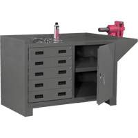 Stationary Workstation, Steel Surface, 60-1/8" W x 24-1/4" D x 36-1/4" H Les Fournitures Industrielles Méga