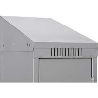 Clean Line Lockers, 2 -tier, Bank of 4, 48" x 18" x 78", Steel, Charcoal, Rivet (Assembled) Les Fournitures Industrielles Méga