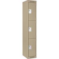 Casiers Clean Line, 3 niveaux, 12" x 18" x 72", Acier, Beige, Rivet (assembl&eacute;) Les Fournitures Industrielles Méga
