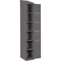 Clean Line Lockerette, 6 -tier, Bank of 4, 48" x 18" x 78", Steel, Charcoal, Rivet (Assembled) Les Fournitures Industrielles Méga