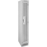 Clean Line Lockers, 12" x 18" x 76", Steel, Grey, Rivet (Assembled), Perforated Les Fournitures Industrielles Méga