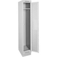 Clean Line Lockers, 12" x 18" x 76", Steel, Grey, Rivet (Assembled), Perforated Les Fournitures Industrielles Méga