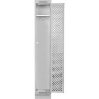 Clean Line Lockers, 12" x 18" x 76", Steel, Grey, Rivet (Assembled), Perforated Les Fournitures Industrielles Méga