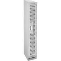 Clean Line Lockers, 12" x 18" x 82", Steel, Grey, Rivet (Assembled), Perforated Les Fournitures Industrielles Méga