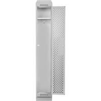 Clean Line Lockers, 12" x 18" x 82", Steel, Grey, Rivet (Assembled), Perforated Les Fournitures Industrielles Méga