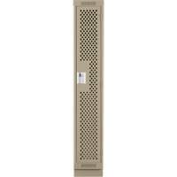 Clean Line Lockers, 12" x 18" x 76", Steel, Beige, Rivet (Assembled), Perforated Les Fournitures Industrielles Méga