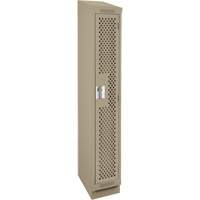 Clean Line Lockers, 12" x 18" x 82", Steel, Beige, Rivet (Assembled), Perforated Les Fournitures Industrielles Méga