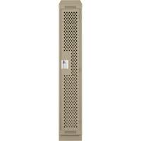 Clean Line Lockers, 12" x 18" x 82", Steel, Beige, Rivet (Assembled), Perforated Les Fournitures Industrielles Méga