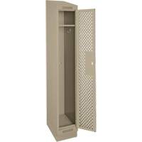 Clean Line Lockers, 12" x 18" x 82", Steel, Beige, Rivet (Assembled), Perforated Les Fournitures Industrielles Méga