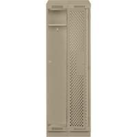 Clean Line Lockers, Bank of 2, 24" x 18" x 82", Steel, Beige, Rivet (Assembled), Perforated Les Fournitures Industrielles Méga