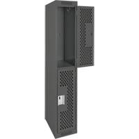 Casiers Clean Line, 2 niveaux, 12" x 15" x 72", Acier, Charbon, Rivet (assembl&eacute;), Perfor&eacute; Les Fournitures Industrielles Méga