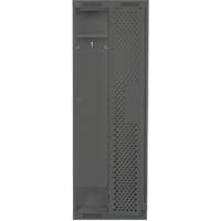 Clean Line Lockers, Bank of 2, 24" x 18" x 76", Steel, Charcoal, Rivet (Assembled), Perforated Les Fournitures Industrielles Méga