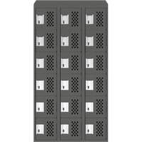 Petit casier perfor&eacute; Clean-Line, 6 niveaux, Bloc de 3, 12" x 72" x 12", Acier Les Fournitures Industrielles Méga