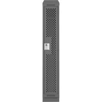 Clean Line Lockers, 12" x 18" x 82", Steel, Charcoal, Rivet (Assembled), Perforated Les Fournitures Industrielles Méga