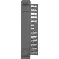 Clean Line Lockers, 12" x 18" x 82", Steel, Charcoal, Rivet (Assembled), Perforated Les Fournitures Industrielles Méga
