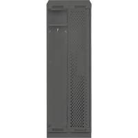 Clean Line Lockers, Bank of 2, 24" x 18" x 82", Steel, Charcoal, Rivet (Assembled), Perforated Les Fournitures Industrielles Méga