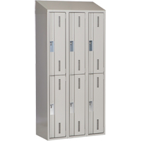 Casiers robustes Concorde, 2 niveaux, Bloc de 3, 36" x 18" x 78", Acier, Gris, Soud&eacute; (assembl&eacute;) Les Fournitures Industrielles Méga
