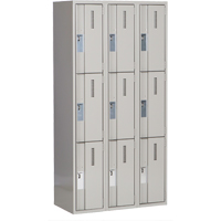 Casiers robustes Concorde, 3 niveaux, Bloc de 3, 36" x 18" x 72", Acier, Gris, Soud&eacute; (assembl&eacute;) Les Fournitures Industrielles Méga