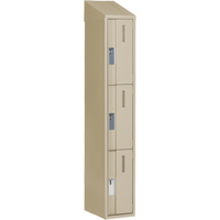 Casiers robustes Concorde, 3 niveaux, 12" x 18" x 78", Acier, Beige, Soud&eacute; (assembl&eacute;) Les Fournitures Industrielles Méga