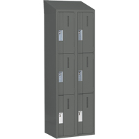 Casiers robustes Concorde, 3 niveaux, Bloc de 2, 24" x 18" x 78", Acier, Charbon, Soud&eacute; (assembl&eacute;) Les Fournitures Industrielles Méga