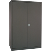 Armoires de rangement Hi-Boy profondes, Acier, 4 Tablettes, 72" h x 36" la x 24" P, Charbon Les Fournitures Industrielles Méga
