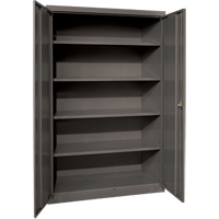 Armoires de rangement Hi-Boy profondes, Acier, 4 Tablettes, 72" h x 36" la x 24" P, Charbon Les Fournitures Industrielles Méga