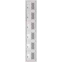 Petit casier perfor&eacute; Clean-Line, 6 niveaux, 15" x 72" x 12", Acier Les Fournitures Industrielles Méga