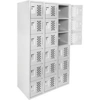 Clean Line Lockerettes, 6 -tier, Bank of 3, 18" x 72" x 12", Steel Les Fournitures Industrielles Méga