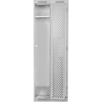 Clean Line Lockers, Bank of 2, 24" x 18" x 76", Steel, Grey, Rivet (Assembled), Perforated Les Fournitures Industrielles Méga