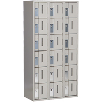 Concorde Heavy-Duty Lockers, 6 -tier, Bank of 3, 36" x 18" x 72", Steel, Grey, Welded (Assembled) Les Fournitures Industrielles Méga