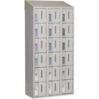 Concorde Heavy-Duty Lockers, 6 -tier, Bank of 3, 36" x 18" x 78", Steel, Grey, Welded (Assembled) Les Fournitures Industrielles Méga
