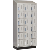 Concorde Heavy-Duty Lockers, 6 -tier, Bank of 3, 36" x 18" x 82", Steel, Grey, Welded (Assembled) Les Fournitures Industrielles Méga