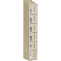 Concorde Heavy-Duty Lockers, 6 -tier, 12" x 18" x 78", Steel, Beige, Welded (Assembled) Les Fournitures Industrielles Méga
