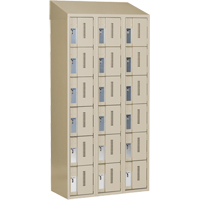 Concorde Heavy-Duty Lockers, 6 -tier, Bank of 3, 36" x 18" x 78", Steel, Beige, Welded (Assembled) Les Fournitures Industrielles Méga