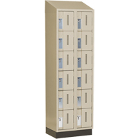 Concorde Heavy-Duty Lockers, 6 -tier, Bank of 2, 24" x 18" x 82", Steel, Beige, Welded (Assembled) Les Fournitures Industrielles Méga