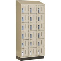Concorde Heavy-Duty Lockers, 6 -tier, Bank of 3, 36" x 18" x 82", Steel, Beige, Welded (Assembled) Les Fournitures Industrielles Méga