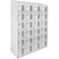 Casiers &eacute;conomiques perfor&eacute;s et assembl&eacute;s Clean Line, 6 niveaux, Bloc de 4, 18" x 72" x 12", Acier Les Fournitures Industrielles Méga