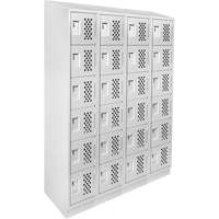 Casiers &eacute;conomiques perfor&eacute;s et assembl&eacute;s Clean Line, 6 niveaux, Bloc de 4, 18" x 72" x 12", Acier Les Fournitures Industrielles Méga