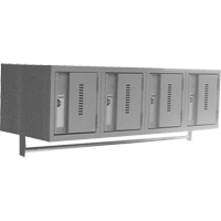 Casiers muraux robustes, Bloc de 4, 18" x 12" x 12", Acier Les Fournitures Industrielles Méga
