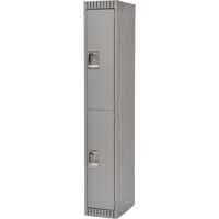 Lockers, 2 -tier, 12" x 18" x 72", Steel, Grey, Rivet (Assembled) Les Fournitures Industrielles Méga