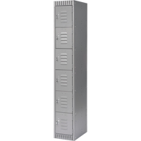 Lockers, 6 -tier, 12" x 18" x 72", Steel, Grey, Knocked Down Les Fournitures Industrielles Méga