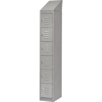Lockers, 6 -tier, 12" x 18" x 82", Steel, Grey, Knocked Down Les Fournitures Industrielles Méga
