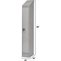 Lockers, 12" x 18" x 86", Steel, Grey, Knocked Down Les Fournitures Industrielles Méga